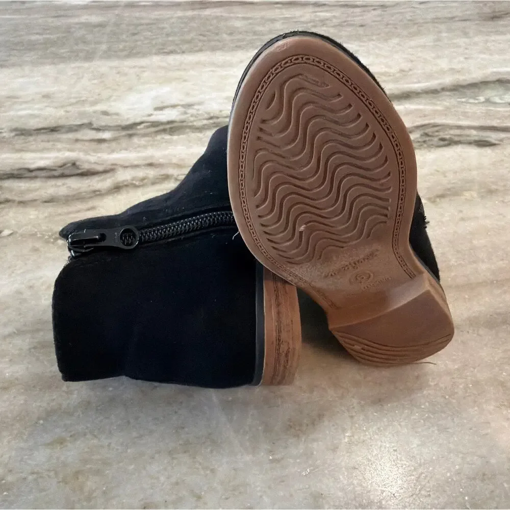Cat & Jack Faux Suede Ankle Booties, Black, Toddler Girls US Size 6